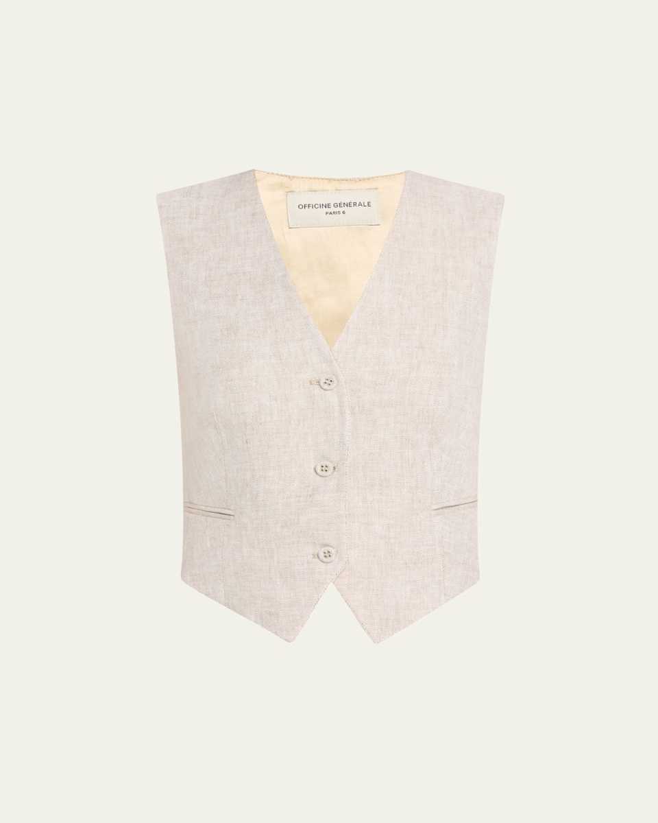 Cleore Natural Linen Vest